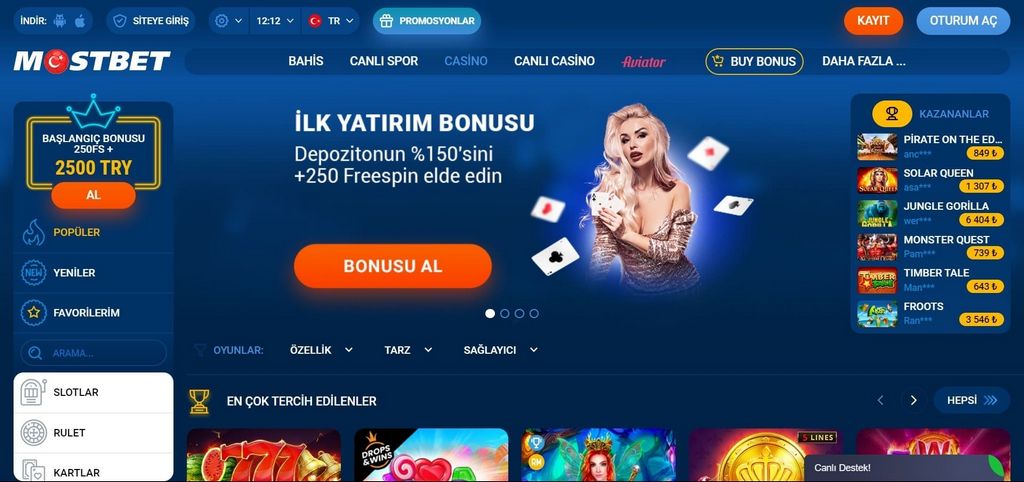 Bônus de Boas-Vindas do Cassino Mostbet: Máximo de 125% até € 3.000 + 470 Rodadas Grátis