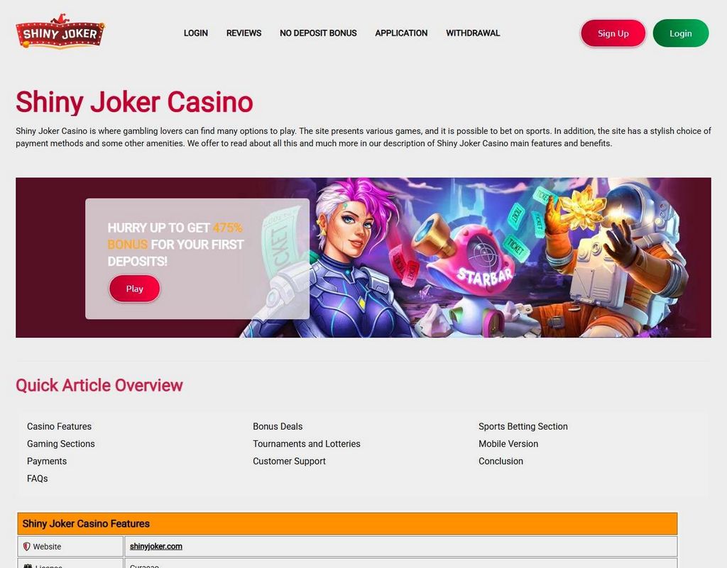 Shiny Joker Online Casino