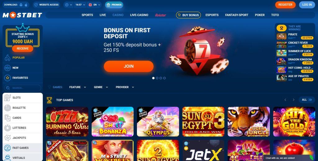Get Lucky with Mostbet Casino's Thrilling Gaming Experience