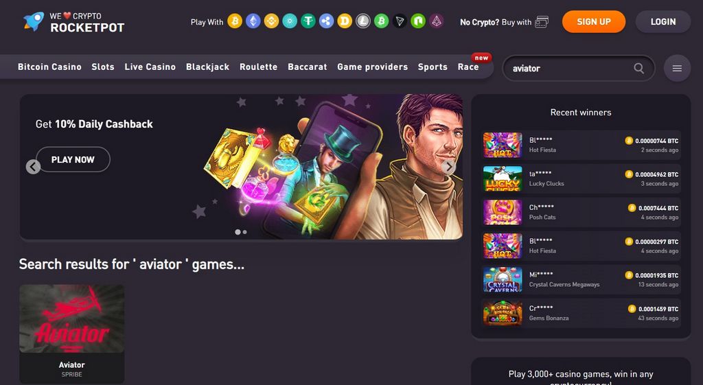 Recensione del casinò online Rocketpot - Punteggi di professionisti e giocatori 